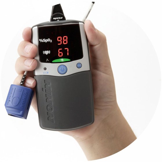 Nonin PalmSat® 2500A mit Mehrweg-Sensor