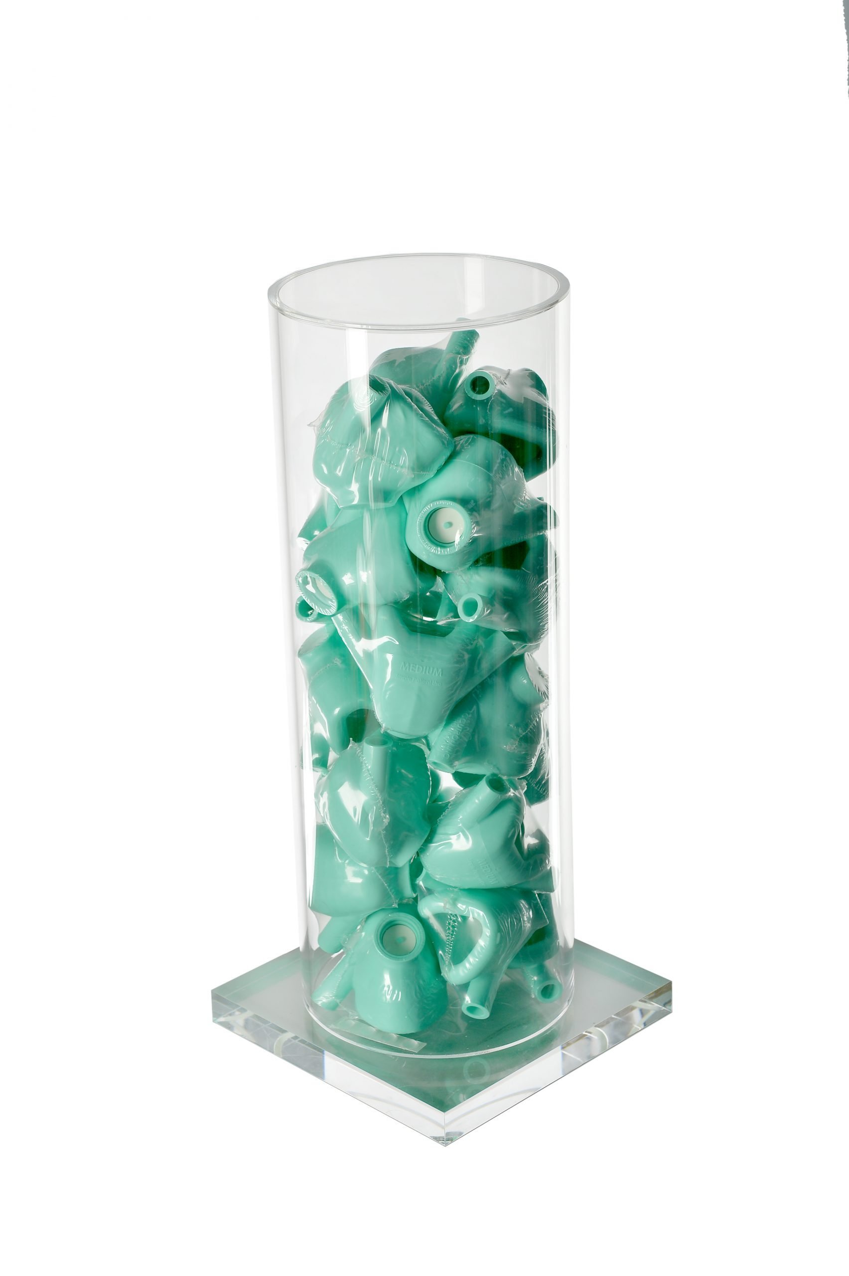 Alternative view of Acrylglas-Röhre für Nasenmasken, 40cm hoch, mit Deckel