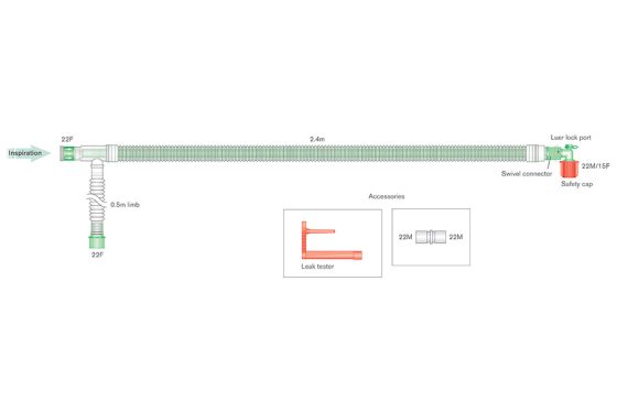 Koaxiales Schlauchsystem Uni Flow Intersurgical (VE = 10 Stück)